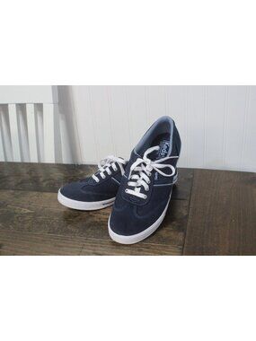 Keds Womens Navy Canvas Lace-Up Sneakers Size 7 NWOT